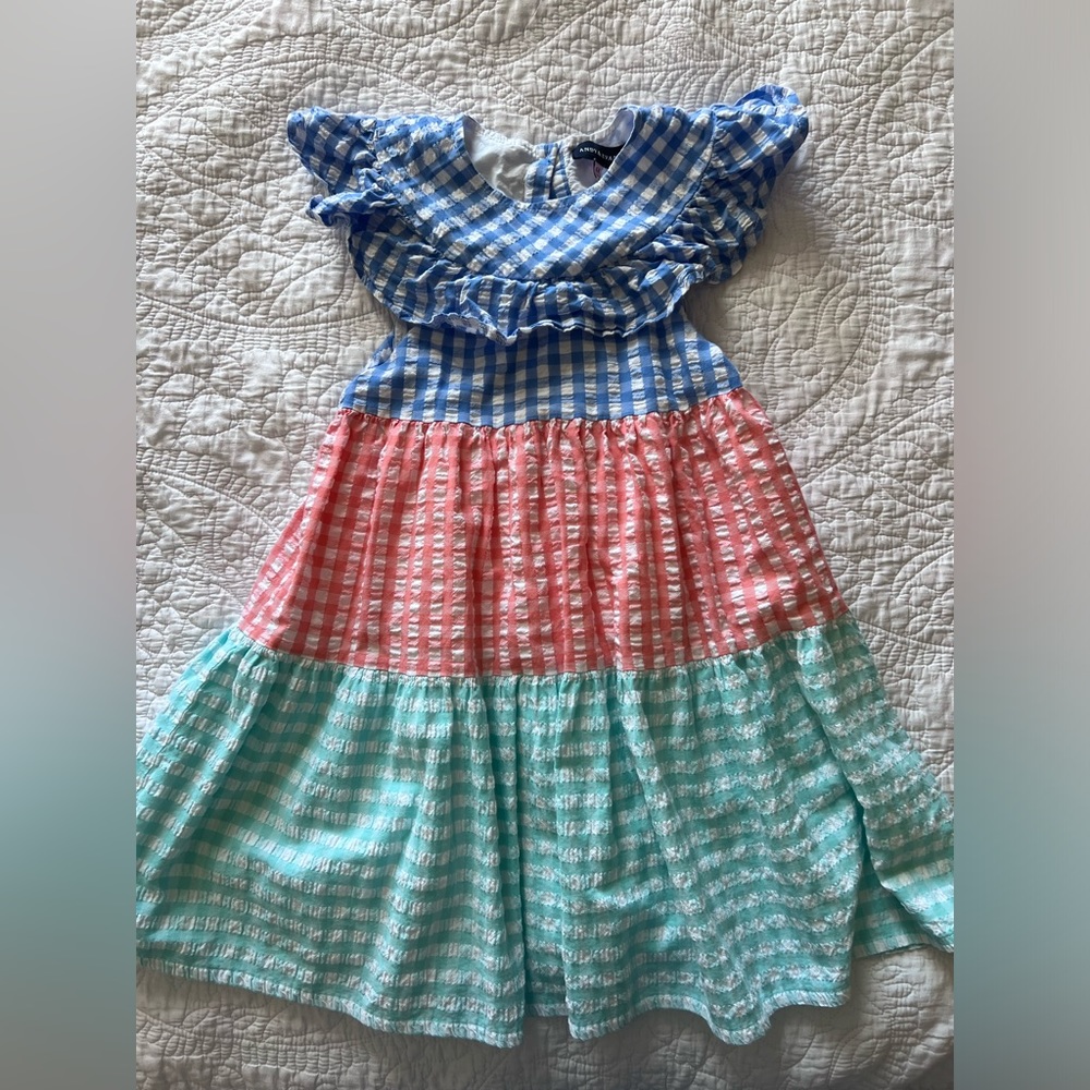 Andy & Evan Gingham Tiered Dress, size 6x